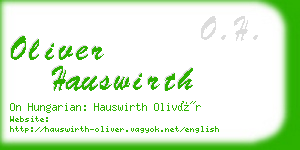 oliver hauswirth business card